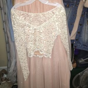 davids bridal two piece dress